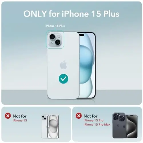 iPhone 15 Plus uchun ESR g'ilofi, MagSafe silikon g'ilofi stend bilan, harbiy darajadagi himoya, o'rnatilgan kamera stendi, iPhone 15 Plus uchun magnitli telefon g'ilofi, Cloud Series, Light Tan - 2