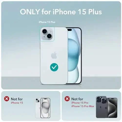 iPhone 15 Plus uchun ESR MagSafe bilan qutisi, Magnit zaryadlashni qo'llab-quvvatlaydi, Yupqa suyuq silikon qutisi, Zarba yutuvchi, Ekran va kamera himoyasi, Cloud seriyasi, Och jigarrang - 2