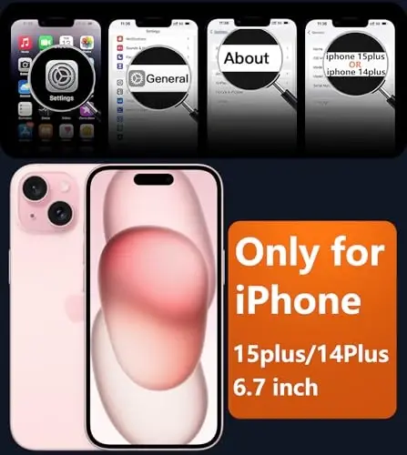 iPhone 15 Plus uchun FNTCASE g'ilofi: Magsafe bilan mos keladigan mat magnit telefon g'iloflari, ekran himoyachisi bilan, ingichka, sarg'ayishga qarshi, zarbga chidamli, himoya qiluvchi yarim shaffof telefon qopqog'i (C-pushti) 