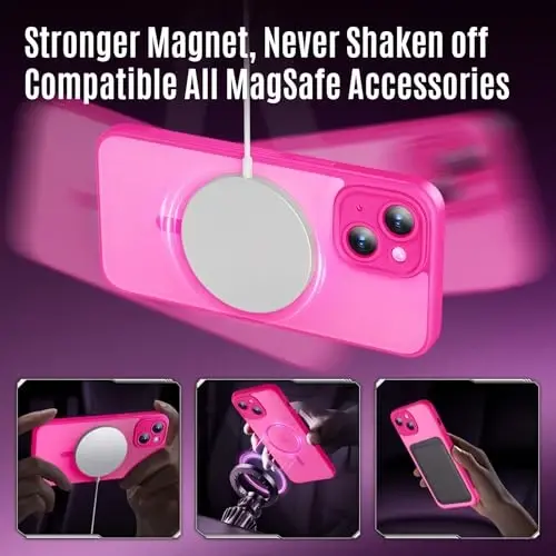 iPhone 15 Plus uchun mo'ljallangan Symcele g'ilofi, MagSafe bilan mos, X2 Maxfiylik ekran himoyachilari bilan, [Kamera himoyasi] [15FT Harbiy tomchi himoyasi] Zarba o'tkazmaydigan telefon g'ilofi, 6,7