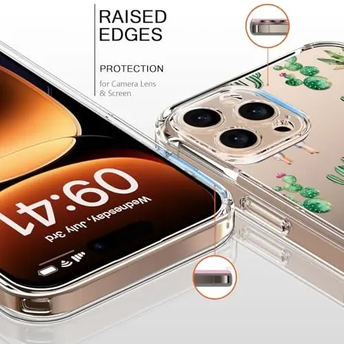 iPhone 15 Plus uchun mos keladigan g'ilof, qizlar va ayollar uchun moda naqshli kristall akril tiniq, ingichka, zarbaga chidamli himoya telefon qopqog'i 6,7 dyuym, Alpaka - 2