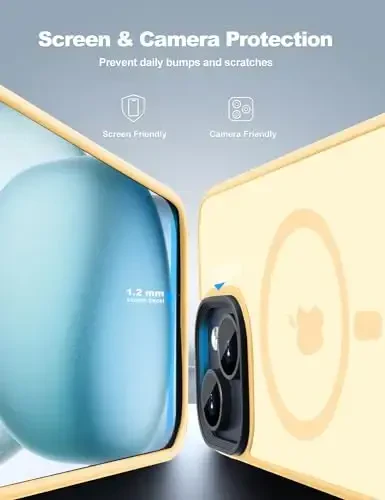 Tigowos for iPhone 15 Plus&iPhone 14 Plus Phone Case Fits MagSafe 10FT Drop Resistant Matte Skin Feeling Back Cover for iPhone 15 Plus&iPhone 14 Plus Case，Orange - 7