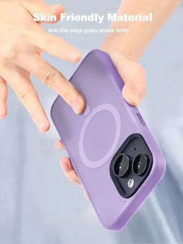 Tigowos for iPhone 15 Plus&iPhone 14 Plus Phone Case Fits MagSafe 10FT Drop Resistant Matte Skin Feeling Back Cover for iPhone 15 Plus&iPhone 14 Plus Case，Light Purple - 4