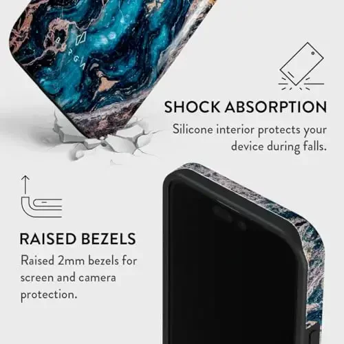 BURGA Phone Case for iPhone 15 Pro - Cute, Trendy, Aesthetic, Designer Pattern, 15pro Phone Cover, Hard Shell Protection - fits Apple iPhone 15 Pro Case for Women and Men - 4