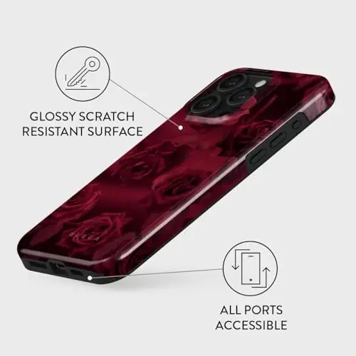 BURGA Phone Case for iPhone 15 Pro - Cute, Trendy, Aesthetic, Designer Pattern, 15pro Phone Cover, Hard Shell Protection - fits Apple iPhone 15 Pro Case for Women and Men - 5