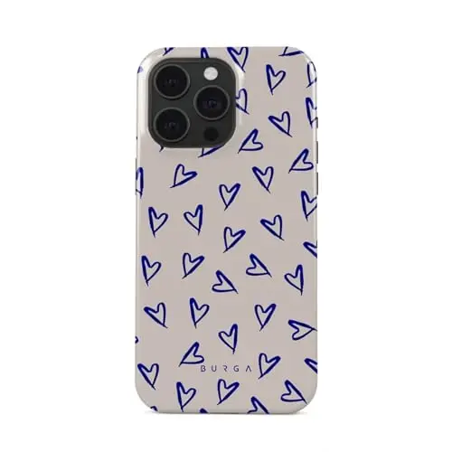 BURGA Phone Case for iPhone 15 Pro - Cute, Trendy, Aesthetic, Designer Pattern, 15pro Phone Cover, Hard Shell Protection - fits Apple iPhone 15 Pro Case for Women and Men - 1