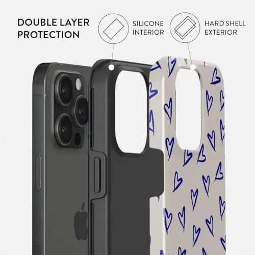 BURGA Phone Case for iPhone 15 Pro - Cute, Trendy, Aesthetic, Designer Pattern, 15pro Phone Cover, Hard Shell Protection - fits Apple iPhone 15 Pro Case for Women and Men - 2