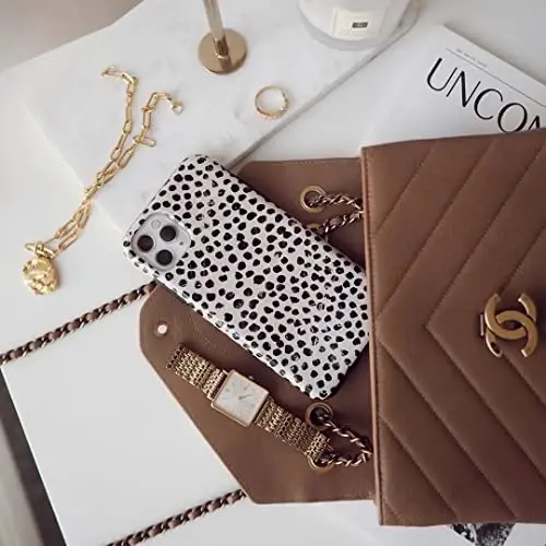 BURGA Phone Case for iPhone 15 Pro - Cute, Trendy, Aesthetic, Pattern Phone Cover, Hard Shell Protection - fits Apple iPhone 15 Pro Case for Women and Men, Polka Dots - 6