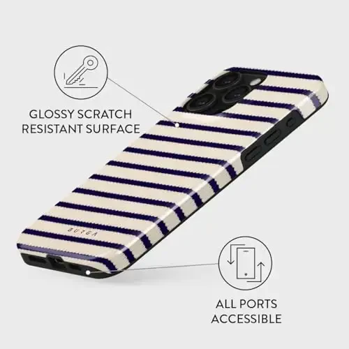 BURGA Phone Case for iPhone 15 Pro - Cute, Trendy, Aesthetic, Designer Pattern, 15pro Phone Cover, Hard Shell Protection - fits Apple iPhone 15 Pro Case for Women and Men - 5