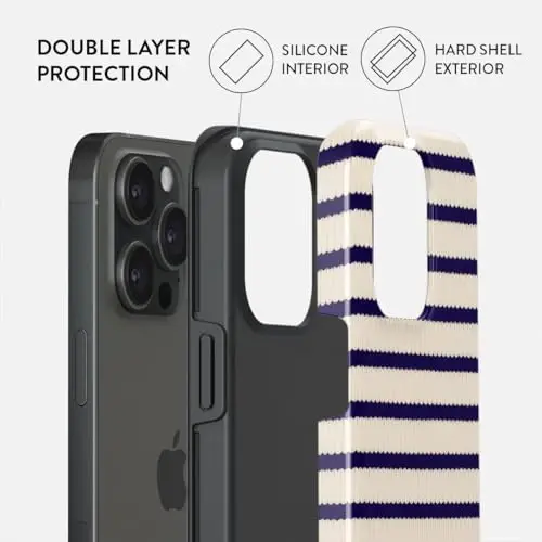 BURGA Phone Case for iPhone 15 Pro - Cute, Trendy, Aesthetic, Designer Pattern, 15pro Phone Cover, Hard Shell Protection - fits Apple iPhone 15 Pro Case for Women and Men - 4