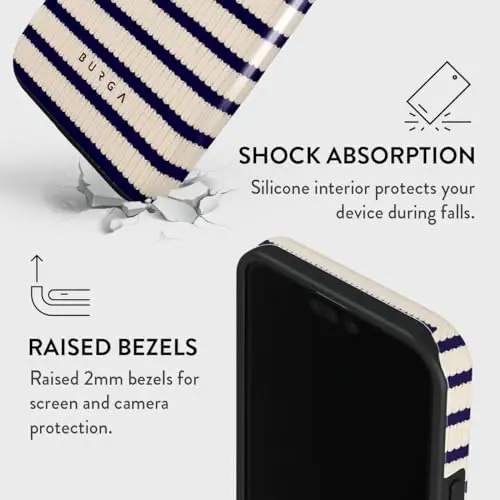 BURGA Phone Case for iPhone 15 Pro - Cute, Trendy, Aesthetic, Designer Pattern, 15pro Phone Cover, Hard Shell Protection - fits Apple iPhone 15 Pro Case for Women and Men - 6
