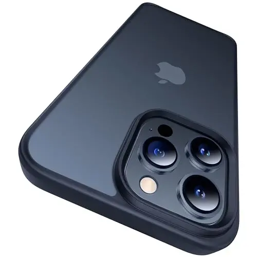CASEKOO for iPhone 15 Pro Case, [Never Yellow Technology] [Mil-Grade Drop Protection] Translucent Slim Cover Women Men for iPhone 15 Pro Phone Case 6.1 inch, Frosted Black - 1