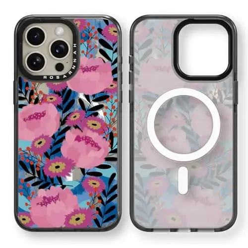 casevivid Magnetic for iPhone 15 Pro Magsafe Case Cute Aesthetic - Durable Shockproof 6.6 ft Drop Impact Phone Case Cover with Funny Fashion Messy Flower 6.1