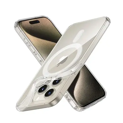 ESR for iPhone 15 Pro Case, Compatible with MagSafe, Military-Grade Protection, Resists Yellowing and Scratches, Magnetic Phone Case for iPhone 15 Pro, Zero Series, Clear 
