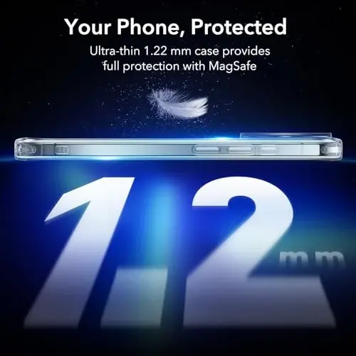 ESR for iPhone 15 Pro Case, Compatible with MagSafe, Military-Grade Protection, Resists Yellowing and Scratches, Magnetic Phone Case for iPhone 15 Pro, Zero Series, Clear | Compatible with MagSafe, Slim, Military-Grade Drop Protection, Resists Scratc - 2