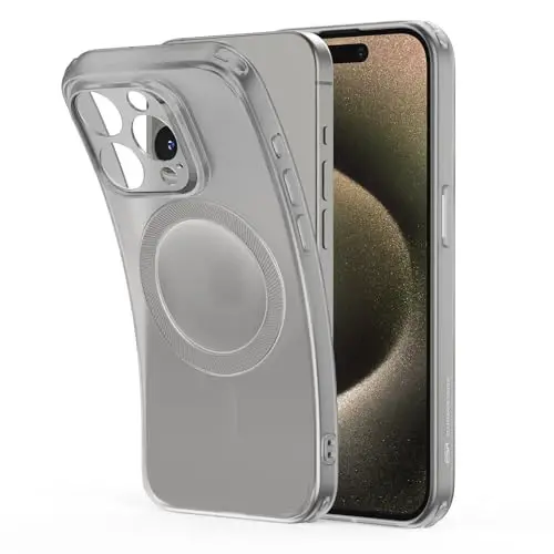 ESR for iPhone 15 Pro Case, Compatible with MagSafe, Military-Grade Protection, Resists Yellowing and Scratches, Magnetic Phone Case for iPhone 15 Pro, Zero Series, Frosted Grey | Compatible with MagSafe, Slim, Military-Grade Drop Protection, Resists 