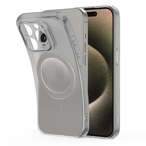 ESR for iPhone 15 Pro Case, Compatible with MagSafe, Military-Grade Protection, Resists Yellowing and Scratches, Magnetic Phone Case for iPhone 15 Pro, Zero Series, Frosted Grey | Compatible with MagSafe, Slim, Military-Grade Drop Protection, Resists - 1
