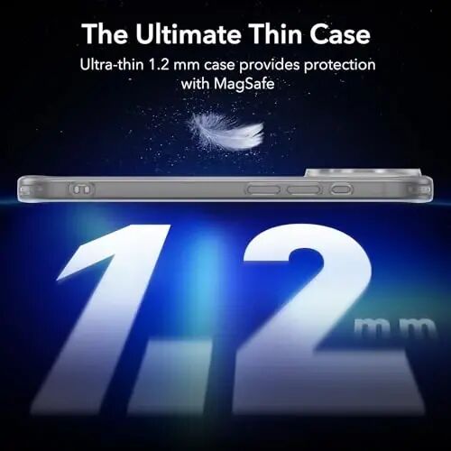 ESR for iPhone 15 Pro Case, Compatible with MagSafe, Military-Grade Protection, Resists Yellowing and Scratches, Magnetic Phone Case for iPhone 15 Pro, Zero Series, Frosted Grey | Compatible with MagSafe, Slim, Military-Grade Drop Protection, Resists - 2