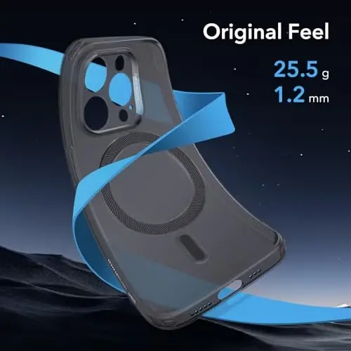 ESR for iPhone 15 Pro Case, Compatible with MagSafe, Military-Grade Protection, Resists Yellowing and Scratches, Magnetic Phone Case for iPhone 15 Pro, Zero Series, Frosted Black | Compatible with MagSafe, Slim, Military-Grade Drop Protection, Resist - 2