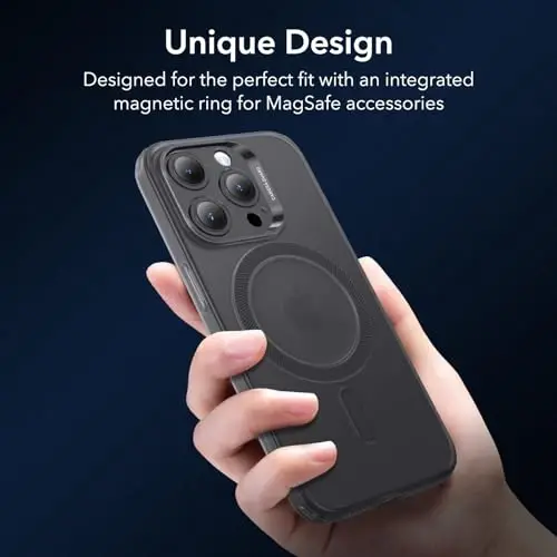 ESR for iPhone 15 Pro Case, Compatible with MagSafe, Military-Grade Protection, Resists Yellowing and Scratches, Magnetic Phone Case for iPhone 15 Pro, Zero Series, Frosted Black | Compatible with MagSafe, Slim, Military-Grade Drop Protection, Resist - 3
