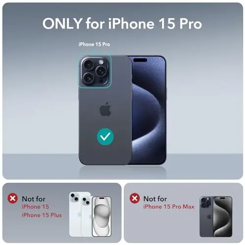 ESR for iPhone 15 Pro Case, Metal Kickstand Case, 3 Stand Modes, Military-Grade Drop Protection, Supports Wireless Charging, Slim Back Cover with Patented Kickstand, Boost Series, Black - ESR (1)