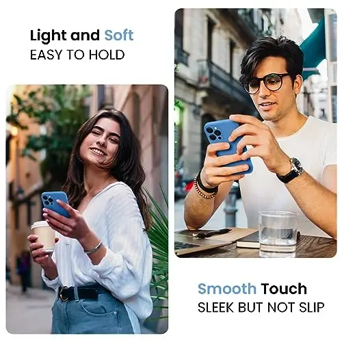 FireNova Designed for iPhone 15 Pro Case, Silicone Upgraded [Camera Protection] Phone Case with [2 Screen Protectors], Soft Anti-Scratch Microfiber Lining Inside, 6.1 inch, Blue - FIRENOVA (1)