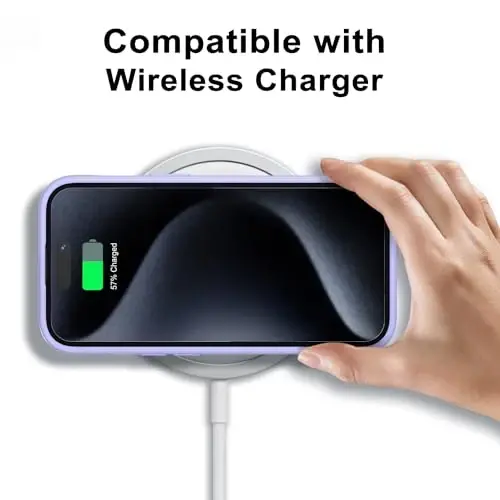 LoeoeL for iPhone 15 Pro Case Clear, Transparent Hybrid 15 Pro Phone Case [Hard Plastic & Soft Silicone Bumper] Acrylic Non Yellowing Thin Slim Protective Cover for Women, Purple Lavender - 7