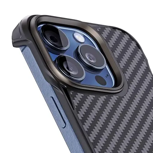 REBEL Case for iPhone 15 Pro [Flex Series] Exposed Sides Comfort, Aramid Fiber, Strong MagSafe Compatible, Shockproof Corners, Metal Lens, Protective Frameless Design, 6.1 Inch Phone 2023 (Flex) - 2