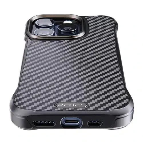 REBEL Case for iPhone 15 Pro [Flex Series] Exposed Sides Comfort, Aramid Fiber, Strong MagSafe Compatible, Shockproof Corners, Metal Lens, Protective Frameless Design, 6.1 Inch Phone 2023 (Flex) - 4