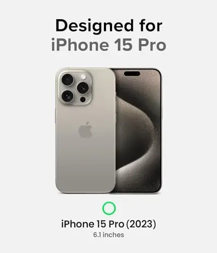 Ringke Onyx for iPhone 15 Pro Case, [Feels Good in The Hand] Oil & Dirt Resistant, Individual Lens Covers for Cameras, Non-Slip Enhanced Grip Lightweight Cover - Dark Green - RINGKE (1)
