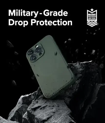 Ringke Onyx for iPhone 15 Pro Case, [Compatible with MagSafe] Oil & Dirt Resistant, Individual Lens Covers for Cameras, Non-Slip Enhanced Grip Lightweight Cover - Magnetic Dark Green - 7