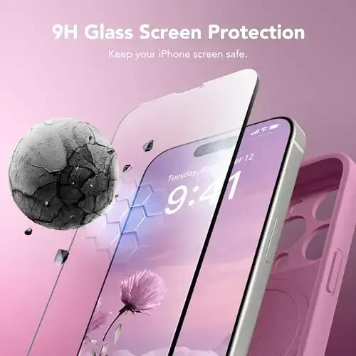 SuydanBox Magnetic for iPhone 15 Pro Case, Compatible with MagSafe, [Full Camera Protection][Screen Protector] Silicone Shockproof Protective Phone Case for iPhone 15 Pro 6.1