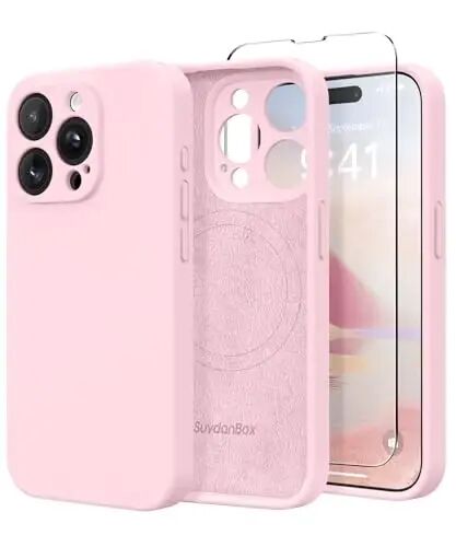 iPhone 15 Pro için SuydanBox Manyetik Kılıf, MagSafe Uyumlu, [Tam Kamera Koruması][Ekran Koruyucu] iPhone 15 Pro 6.1