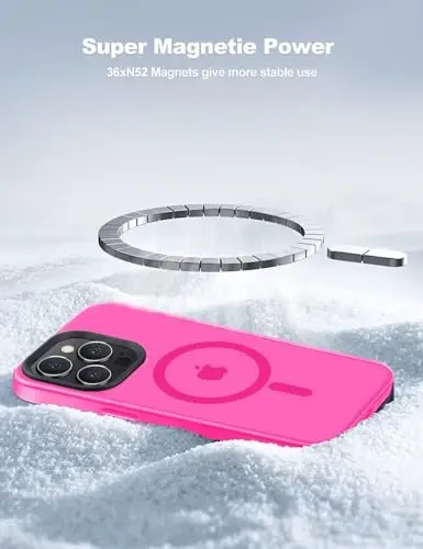 Tigowos for iPhone 15 Pro Magnetic Case Fits MagSafe Drop Resistant Shockproof Back Cover Fits iPhone 15 Pro Phone Cases 6.1