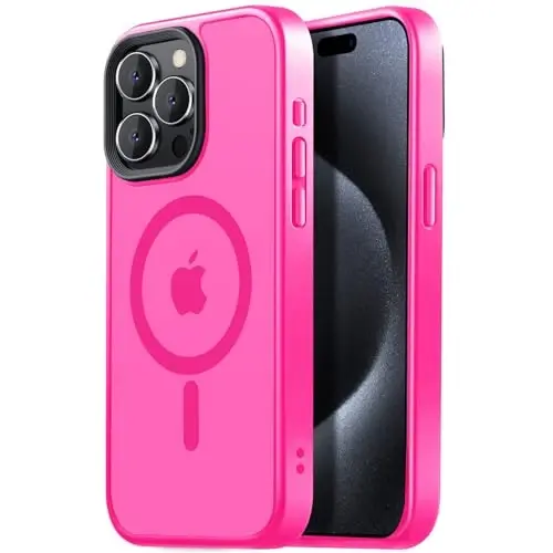 Tigowos for iPhone 15 Pro Magnetic Case Fits MagSafe Drop Resistant Shockproof Back Cover Fits iPhone 15 Pro Phone Cases 6.1