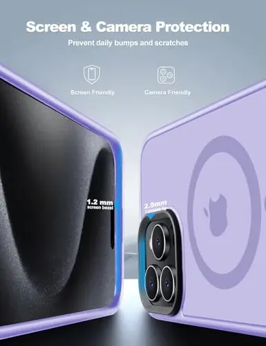 Tigowos for iPhone 15 Pro Magnetic Case Fits MagSafe Drop Resistant Shockproof Back Cover Fits iPhone 15 Pro Phone Cases 6.1