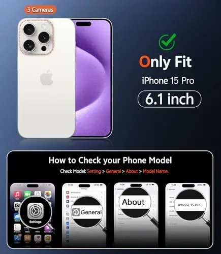 iPhone 15 Pro Kılıfı: Ekran Koruyuculu Mat Manyetik Telefon Kılıfları, Magsafe Uyumlu, İnce, Sararmaz, Dayanıklı, Darbeye Dayanıklı, Yarı Saydam Koruyucu Cep Telefonu Kılıfı (C-Mor) - 2