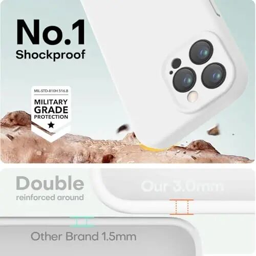 iPhone 15 Pro Kılıfı için AŞK 3000, Birinci Sınıf Silikonlu [Yumuşak Çizilmez Mikrofiber Astar] Darbeye Dayanıklı Koruyucu Telefon Kılıfı Erkek Kadın Kız Çocuk 6.1
