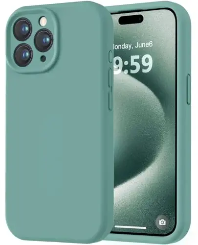 LOVE 3000 Designed for iPhone 15 Pro Case, Premium Silicone with [Soft Anti-Scratch Microfiber Lining] Shockproof Protective Phone Case for Men Women Girls 6.1