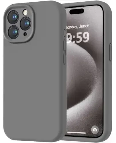 LOVE 3000 Designed for iPhone 15 Pro Case, Premium Silicone with [Soft Anti-Scratch Microfiber Lining] Shockproof Protective Phone Case for Men Women Girls 6.1