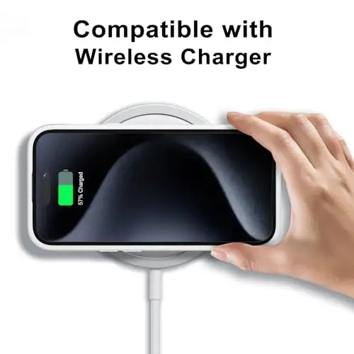 LoeoeL for iPhone 15 Pro Case Clear, Transparent Hybrid 15 Pro Phone Case [Hard Plastic & Soft Silicone Bumper] Acrylic Non Yellowing Thin Slim Protective Cover for Women, White - 7