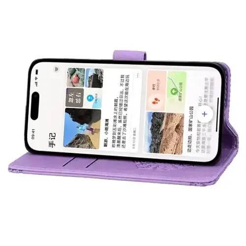 iPhone 15 Pro Max 6.7 dyuymli g'ilof uchun Rosbtib Flip Case, iPhone 15 Pro Max 6.7
