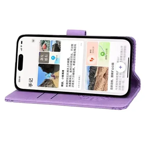 Rosbtib Flip Case for iPhone 15 Pro Max 6.7 Inch Cover, Vintage Premium PU Leather Wallet Phone Case with Mandala Embossed Design Cover for iPhone 15 Pro Max 6.7