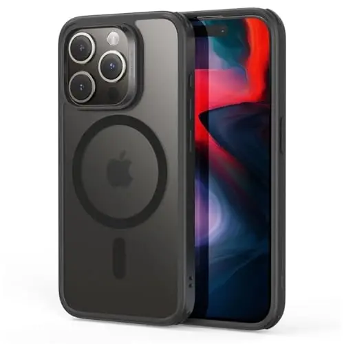 ESR for iPhone 15 Pro Max Case, Compatible with MagSafe, Military-Grade Protection, Yellowing Resistant, Scratch-Resistant Back, Magnetic Phone Case for iPhone 15 Pro Max, Classic Series,Frosted Black - 4