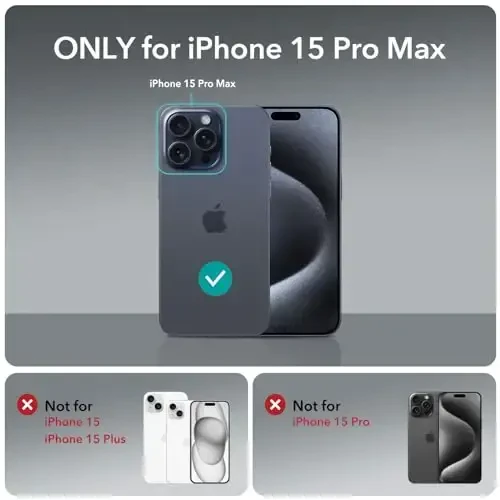 ESR Clear Case for iPhone 15 Pro Max Case, Shockproof Thin Cover, Yellowing-Resistant Slim Transparent TPU Phone Case, Zero Series, Clear - ESR (1)