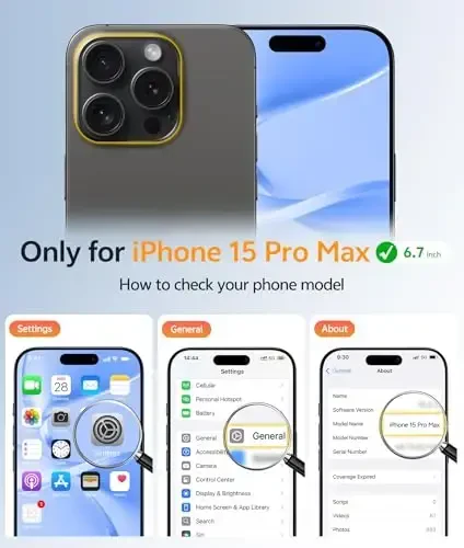 FNTCASE for iPhone 15 Pro Max Case: Strong Magnetic Phone Case with Screen Protector | Translucent Matte Slim Shockproof Protective Drop Protection Phone Cover(Blue) - FNTCASE (1)