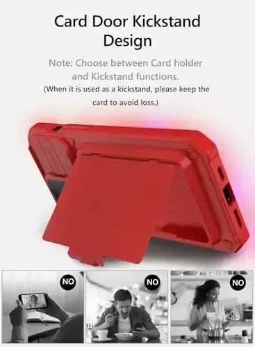 Vihibii for iPhone 15 Pro Max Wallet Case with Card Holder (4 Cards) & Slide Lens Protective Cover & Kickstand & Raised Edges Protect Screen, Shockproof Rugged Case for iPhone 15 Pro Max 6.7