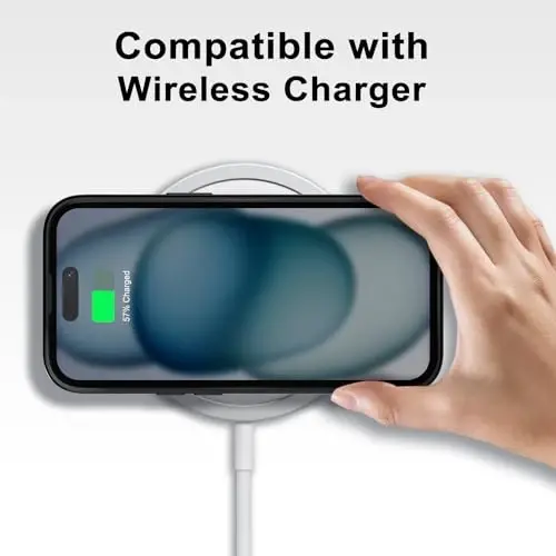 LoeoeL for iPhone 15 Pro Max Case Clear, Transparent Hybrid 15 Pro Max Phone Case [Hard Plastic & Soft Silicone Bumper] Acrylic Non Yellowing Thin Slim Protective Cover for Women, Black - 3