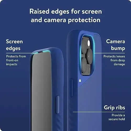 Mous Case for iPhone 15 Pro Max MagSafe Compatible - Limitless 5.0 - Atlantic Blue - Protective iPhone 15 Pro Max Case - Shockproof Phone Cover - 4