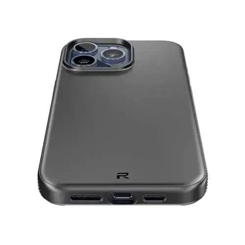 REBEL Air Case for iPhone 15 Pro Max [Air² Series] Strong MagSafe Compatible, Grippy Sides, Slim & Lightweight TPU Cover, Protective Corners, Raised Lens Ring, 6.7 Inch Phone 2024 (Black) - 3
